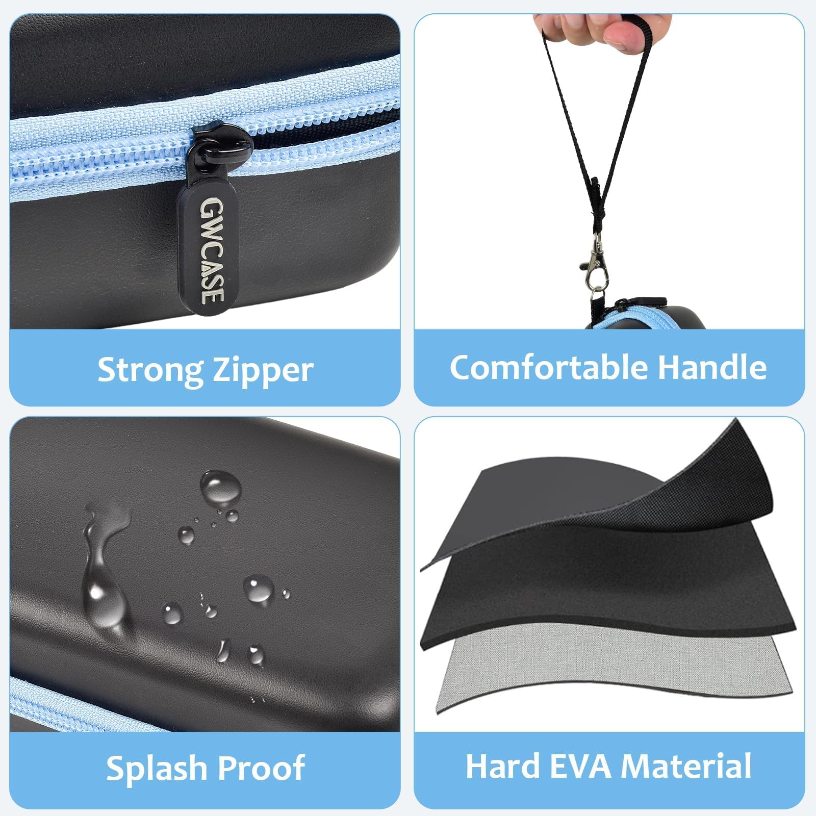 GWCASE: poche mesh supérieure pour accessoires et petits objets en voyage.