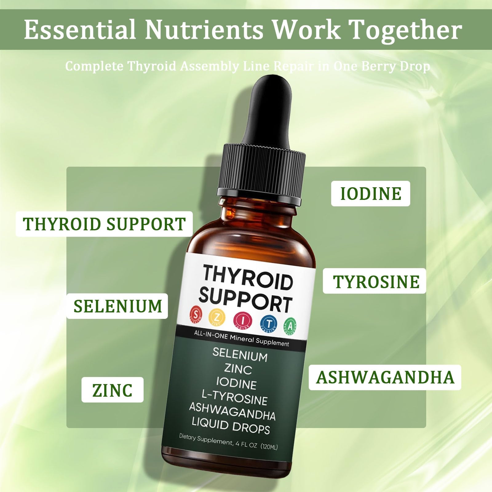 GXSAE Kindled Soutien Thyroïdien: ashwagandha pour favoriser l'équilibre et la sérénité.