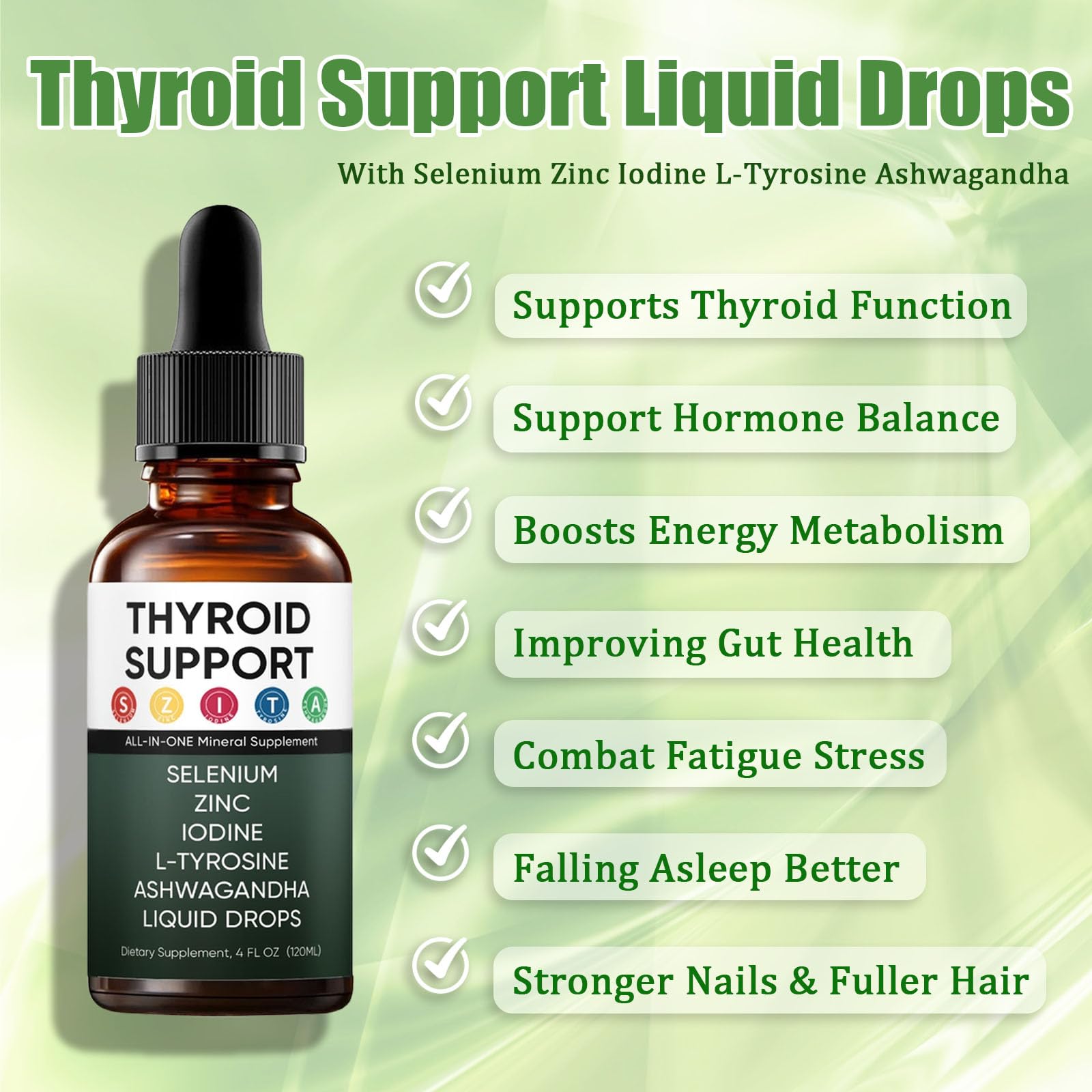 GXSAE Kindled Soutien Thyroïdien: prise en eau facile pour routine quotidienne.