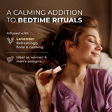 Gya Labs huile lavande, application sur poignets et tempes, facilite la détente avant le sommeil.