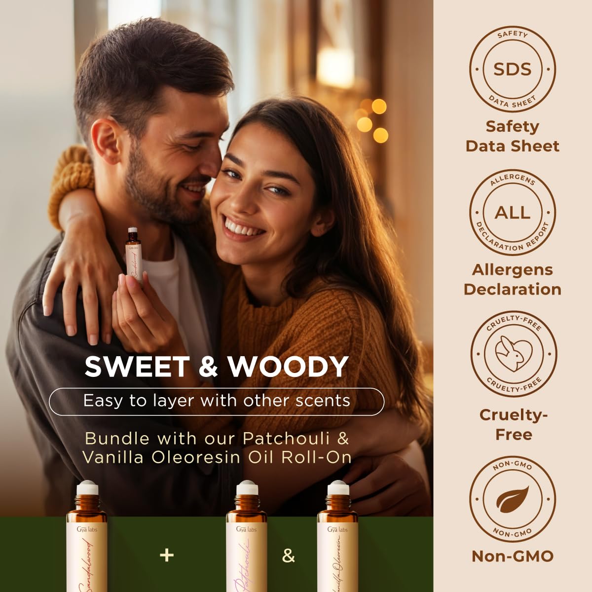 Application rapide du santal pour moments de calme.