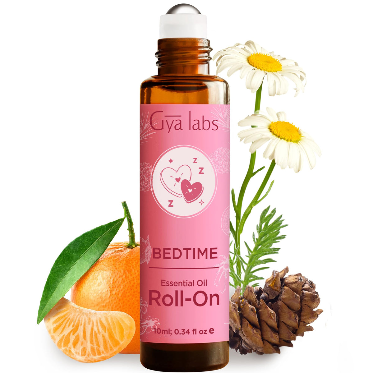 Gya Labs Bedtime Roll-On : bouteille ambrée compacte prête à favoriser la détente