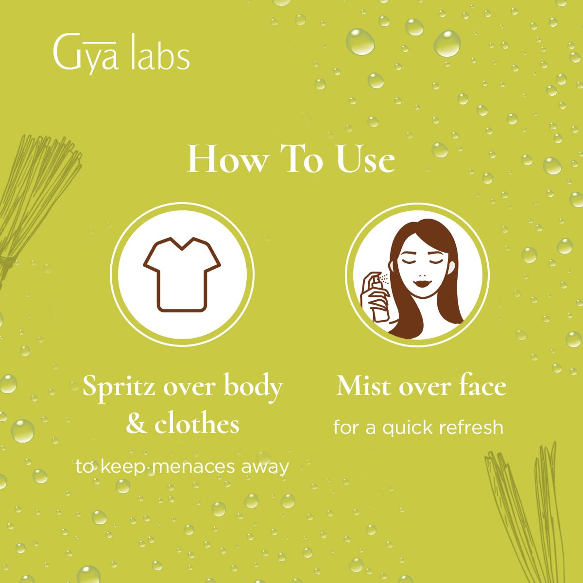 Gya Labs citronnelle hydrosol – option écologique sans additifs synthétiques.