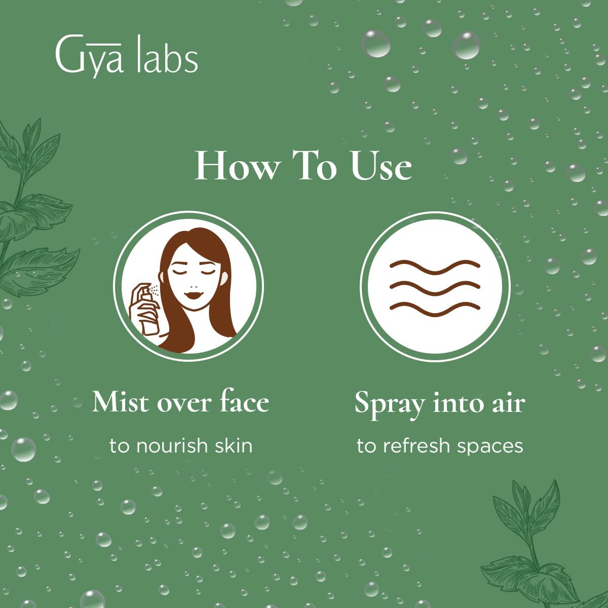 Emballage Gya Labs hydrosol menthe poivrée – présentation soignée et pratique.