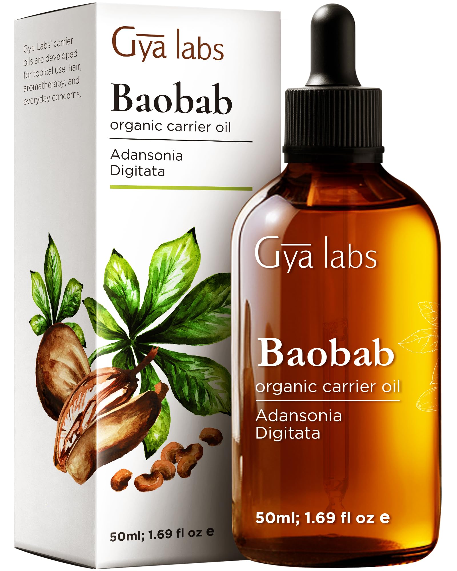 Gya Labs Huile de Baobab — bouteille versement, application précise et agréable.