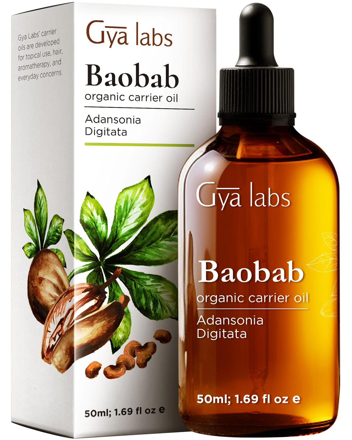 Gya Labs Huile de Baobab — bouteille versement, application précise et agréable.
