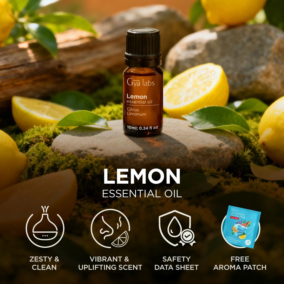 Gya Labs huile essentielle citron flacon 10ml pratique et compact