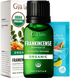 Huile essentielle d'encens Gya Labs utilisée en diffusion pour favoriser la détente.