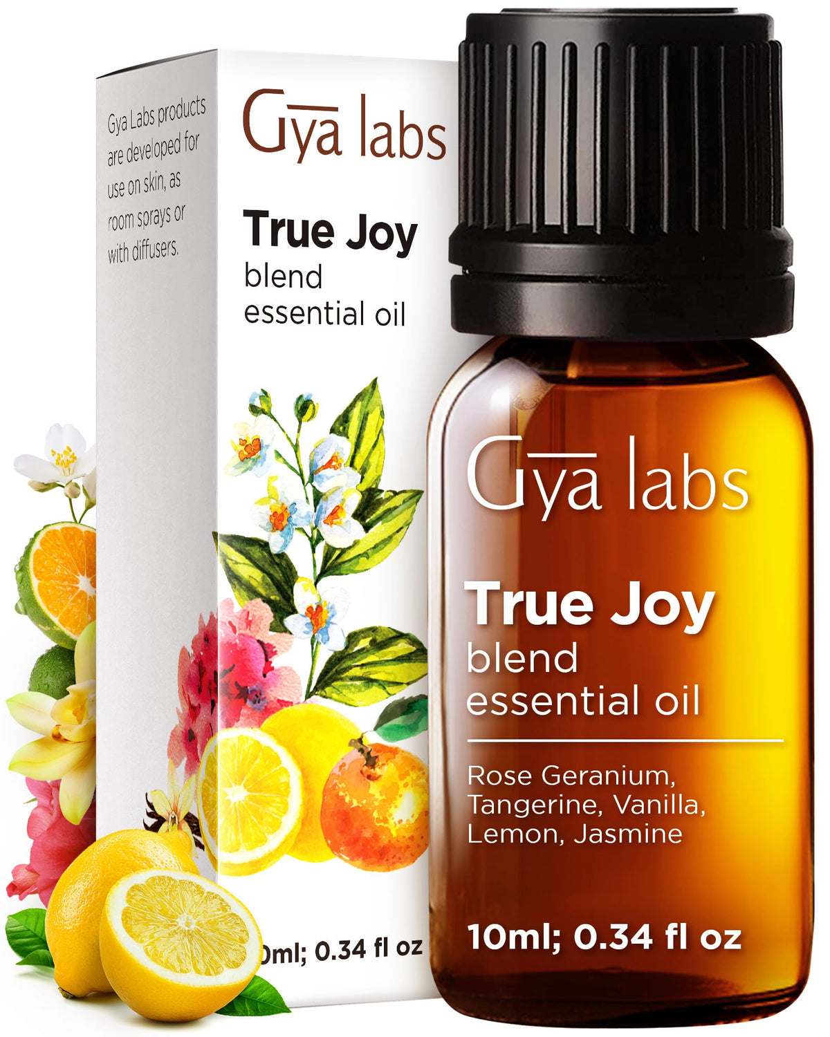 Huile essentielle Gya Labs Joie — bouteille sombre préserve la pureté et l'arôme.