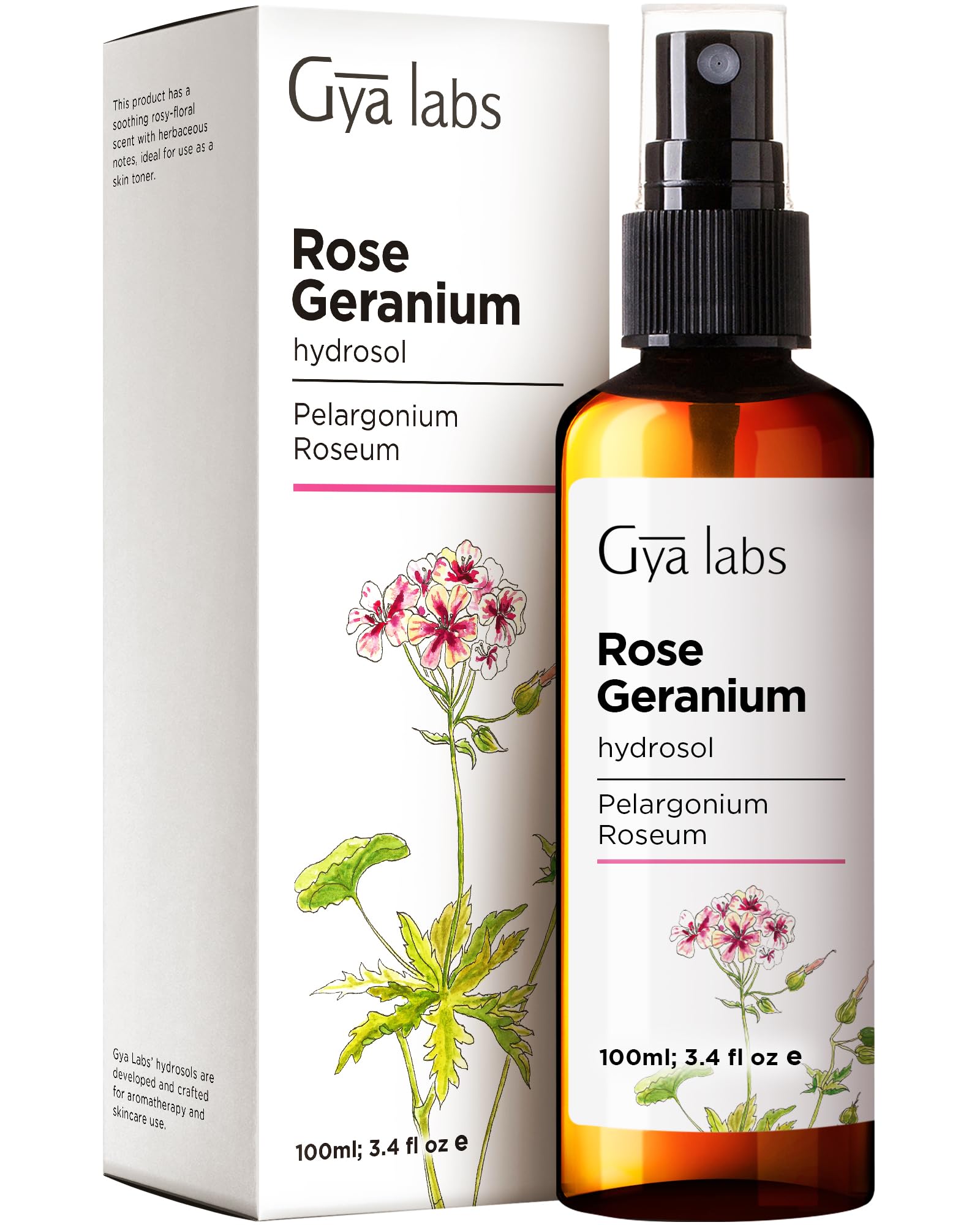 Hydrolat Géranium Rosat de Gya Labs, brume visage rafraîchissante et légère