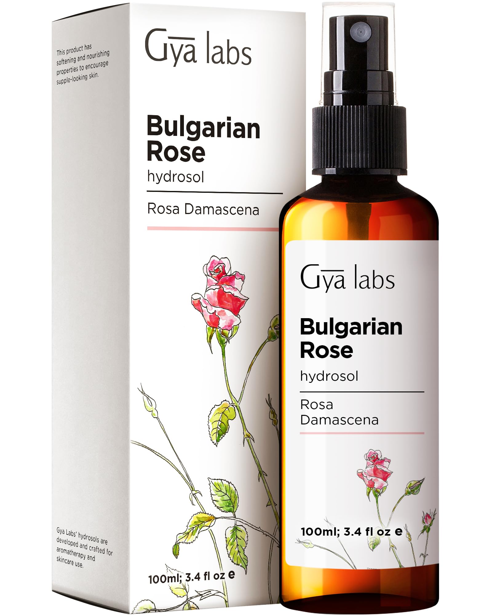 Gya Labs hydrosol rose bulgare – bouteille 100 ml rafraîchit la peau