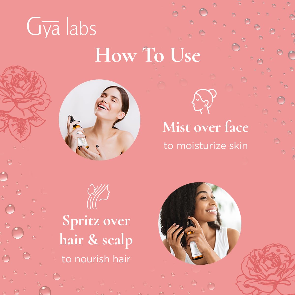 Gya Labs hydrosol rose bulgare – linge frais et parfum délicat