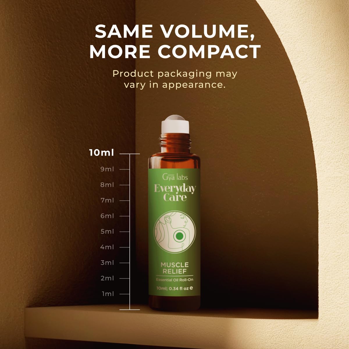 Gya Labs Muscle Relief Roll-On, bouteille en verre sécurisée préserve la pureté.