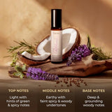 Patchouli Roll-On Gya Labs, parfum portable pour transition jour et nuit.
