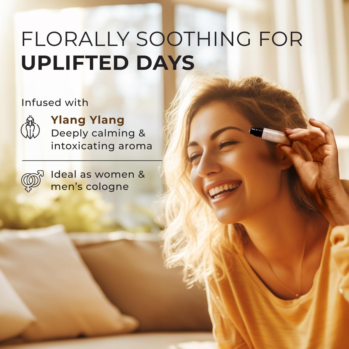 Gya Labs Roll-On Ylang Ylang – étui portable pratique pour voyages.