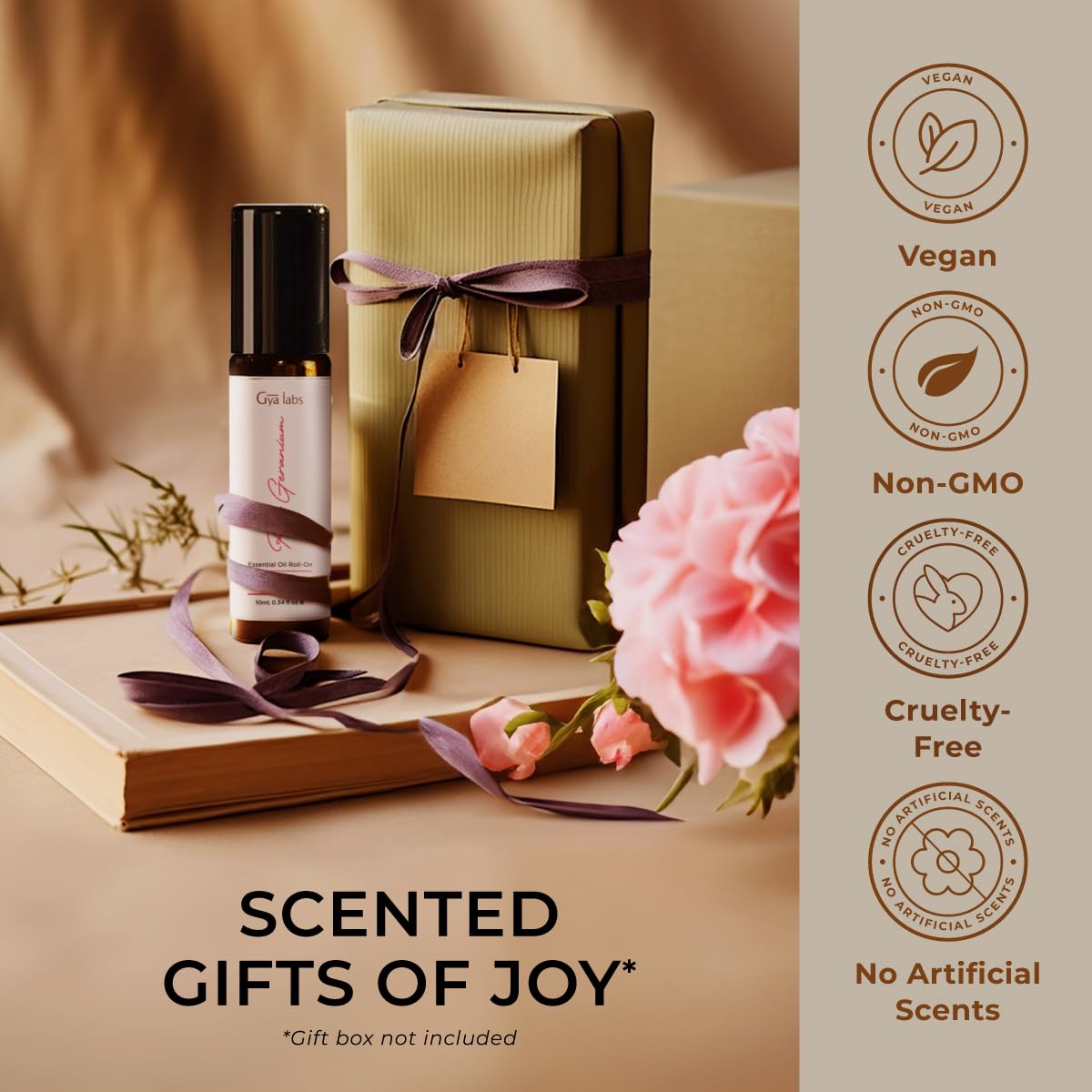 Gya Labs Rose Geranium Roll-On : aromathérapie douce pour des moments de détente.