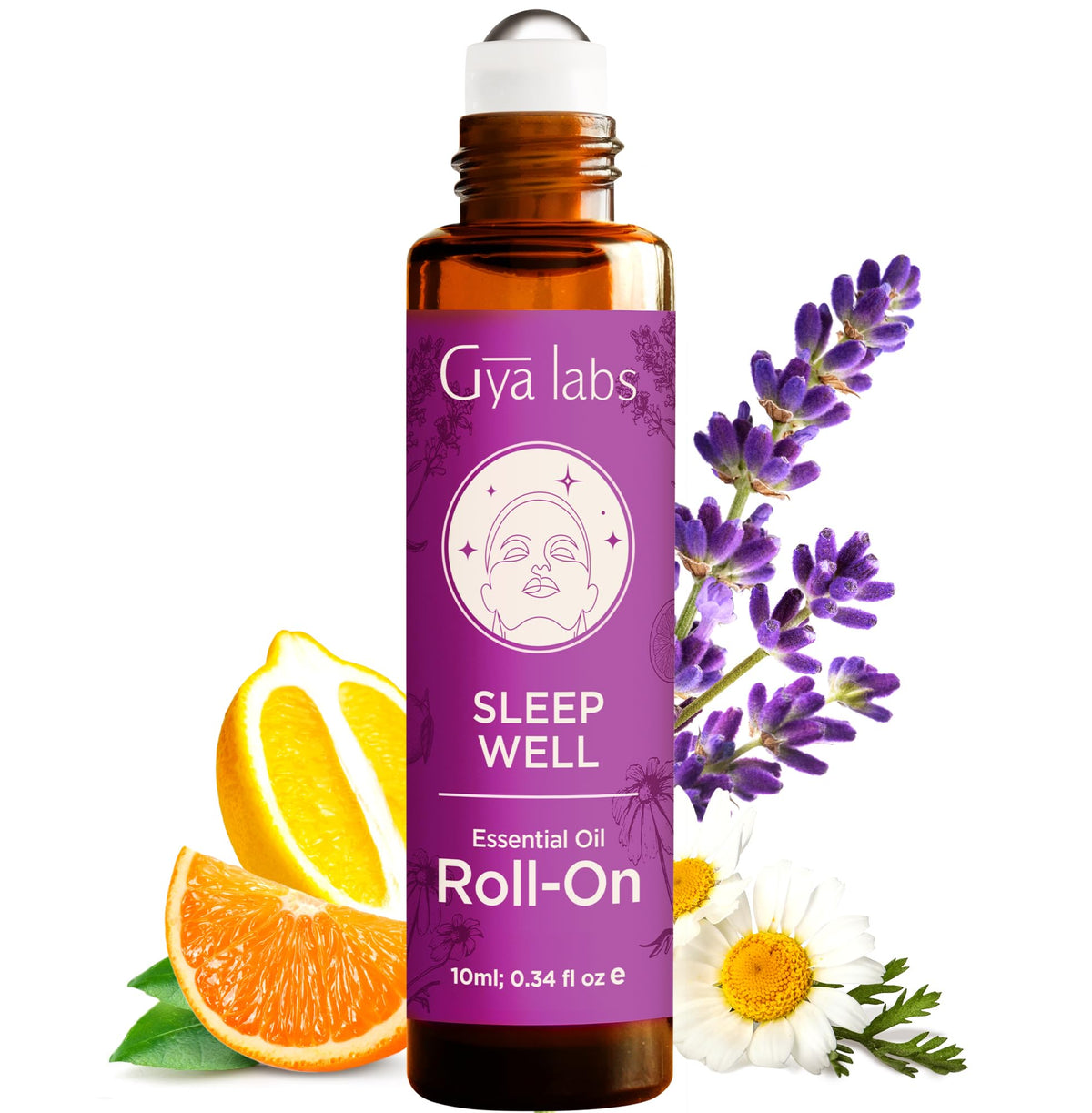 Roll-On Sommeil Gya Labs, bouteille ambre, favorise relaxation avant le coucher