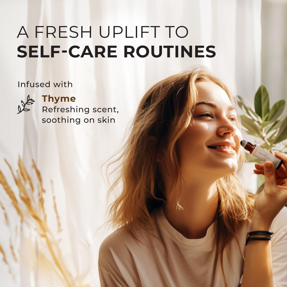 Gya Labs Rouleau Thym en étui voyage pratique pour emporter.