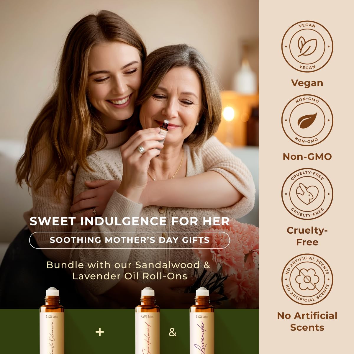 Gya Labs Vanille Roll-On – application facile sur la peau