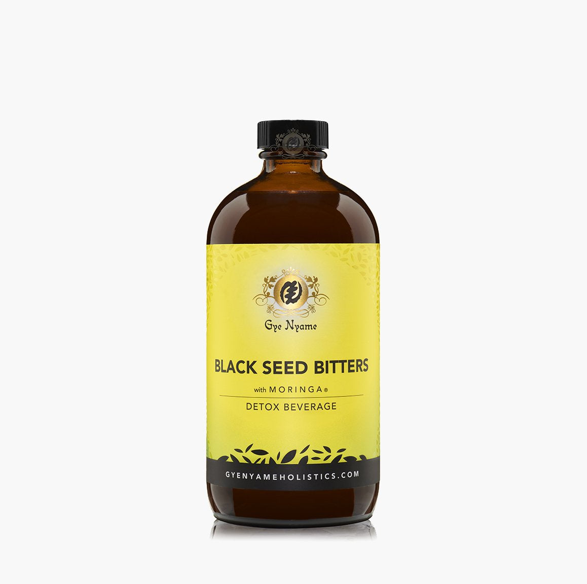 Gye Nyame Bitters nigelle moringa, bouteille de 473 ml, idéal pour une routine detox.
