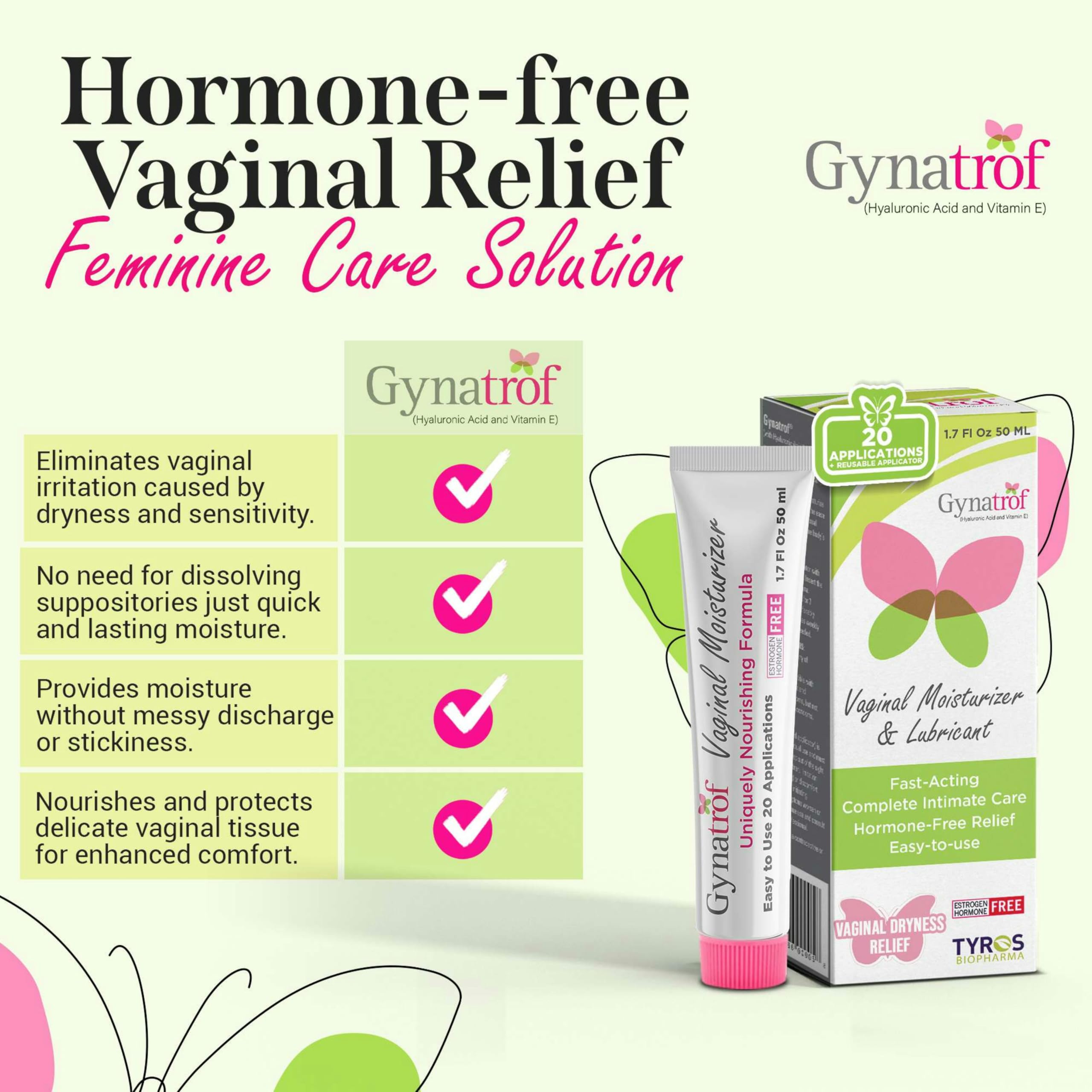 Gynatrof application quotidienne, routine douce pour le confort intime.