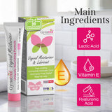 Gynatrof gel intime en tube, application facile pour hydratation quotidienne.
