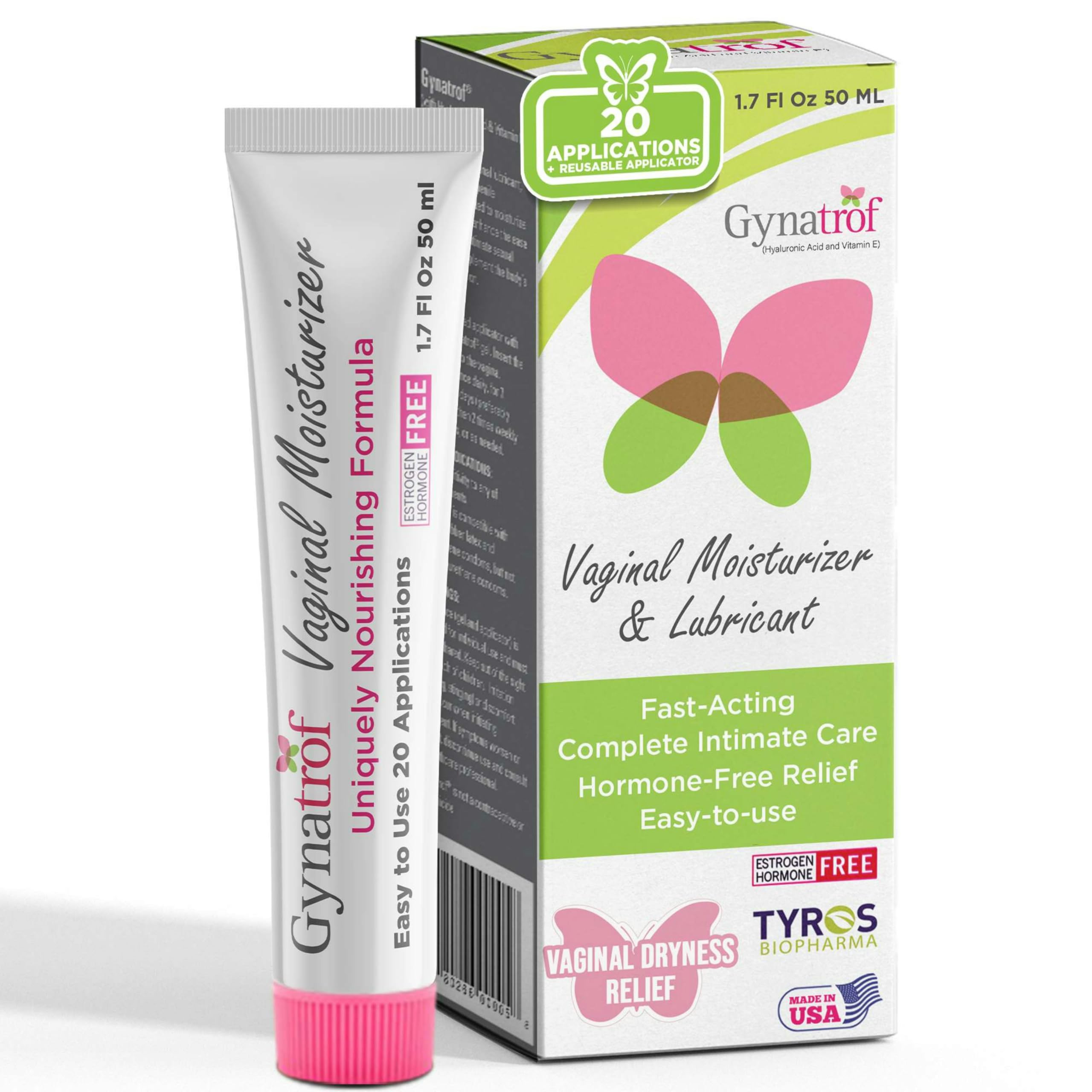 Gynatrof hydratant intime en flacon, hydratation durable et sensation de fraîcheur.