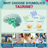 Étiquette affichant la dose journalière pour Gyumolics Taurine.