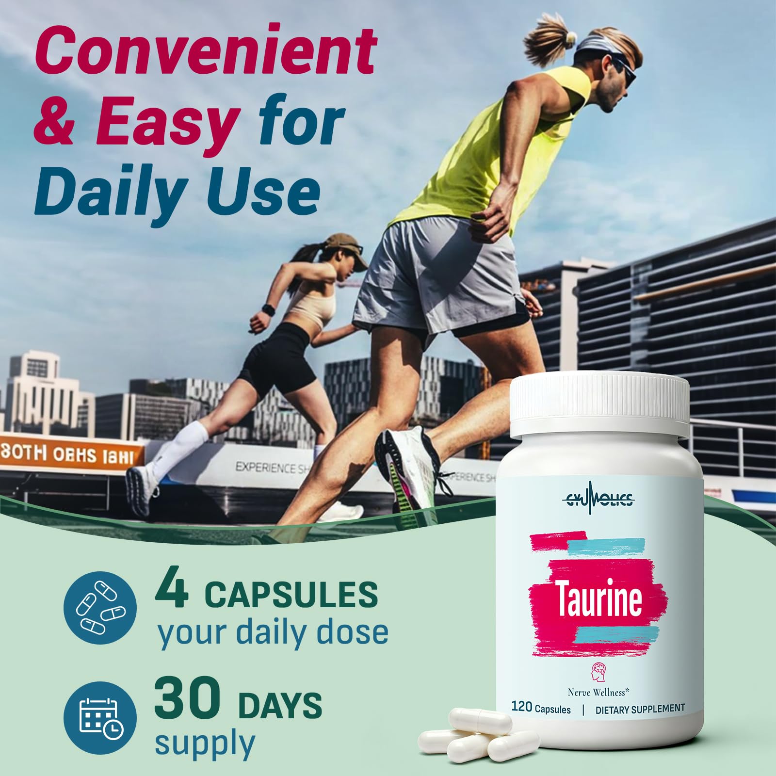 Athlète utilisant Gyumolics Taurine pour soutenir l’activité physique.