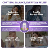 GZ HAOYUAN Gommes cortisol — ingrédients clés, mélange relaxant et bien-être potentiel.