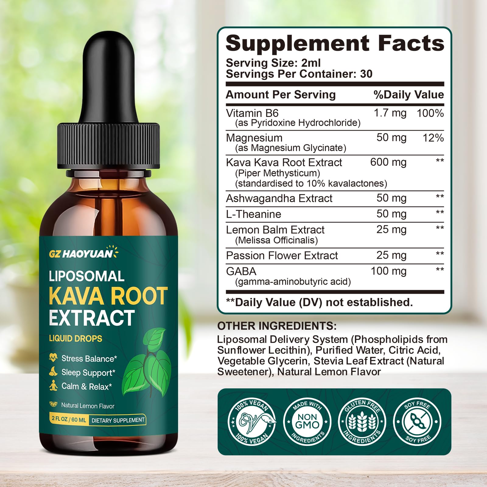 GZ HAOYUAN Kava liposomal drops – ambiance douce propice au quotidien.