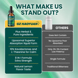 GZ HAOYUAN Kava liposomal drops – ingrédients naturels et transparence affichés.