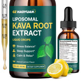 GZ HAOYUAN Kava liposomal drops – bouteille calme et bien-être potentiel.
