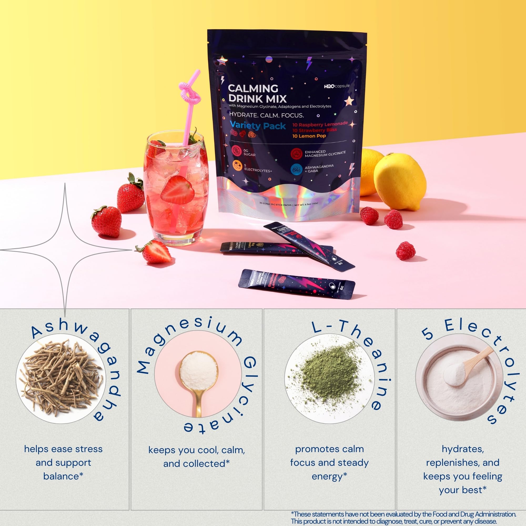 H2O Capsule Calm – usage bureau, hydratation et calme au travail