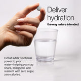 H2TAB tablettes dissolution eau rapide, pratique après entraînement intense.