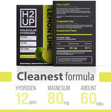 Tablettes H2UP délivrant 12 ppm d'hydrogène dans l'eau.