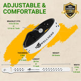 H2WELLNESS bracelet ajustable, adapté de 15 cm à 22 cm.
