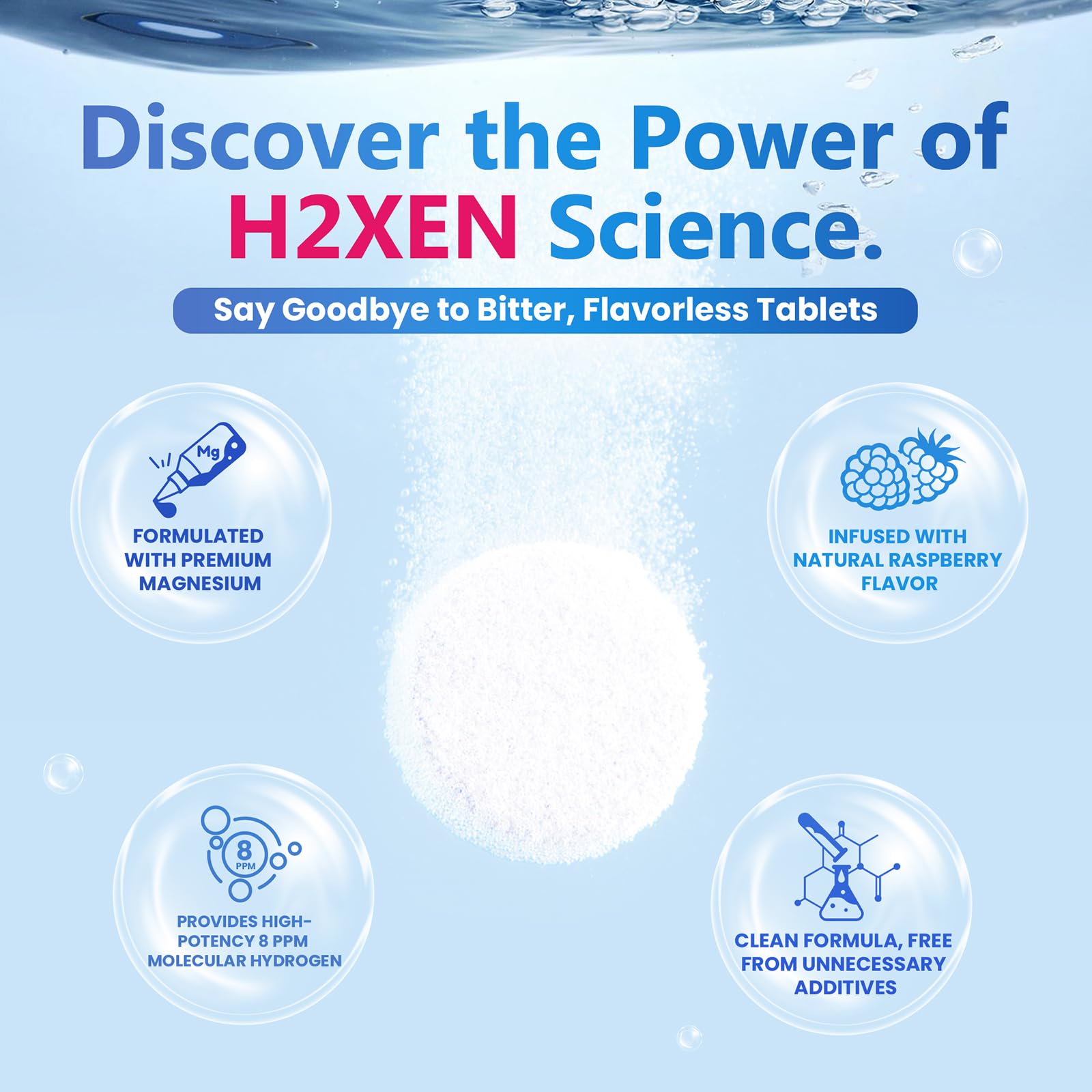 H2XEN tablettes hydrogène cerveau performance - clarté mentale après travail.