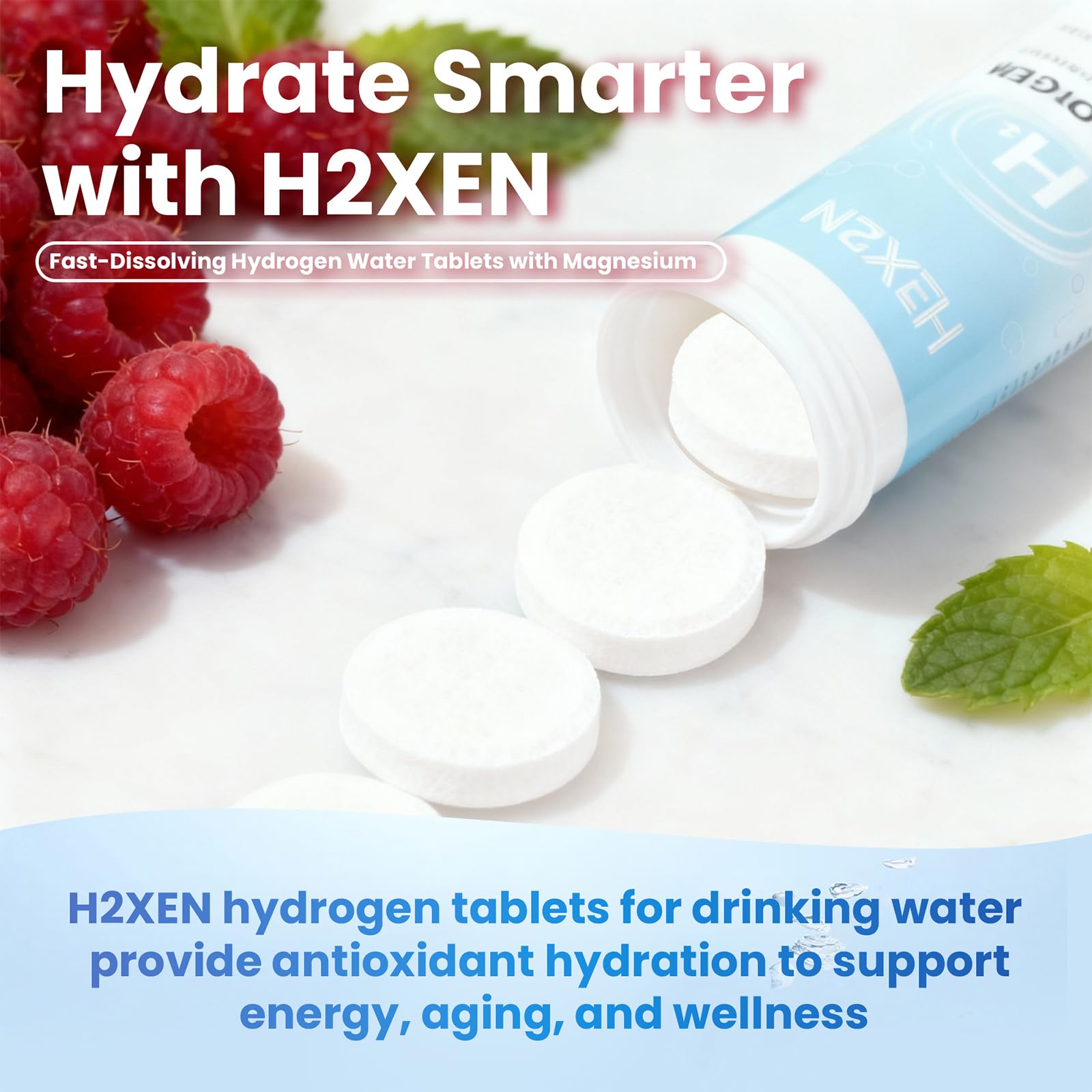 H2XEN tablettes hydrogène énergie cellulaire - soutien quotidien.