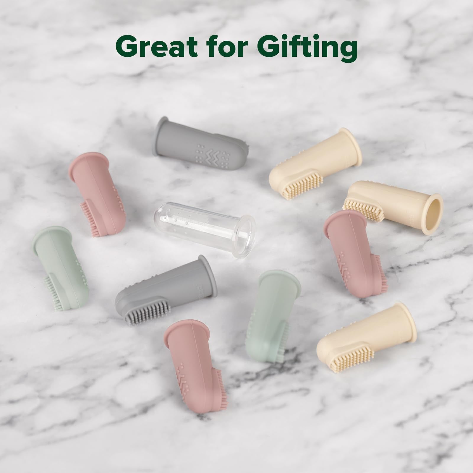 Design monobloc Haakaa brosse-doigt bébé facile à nettoyer