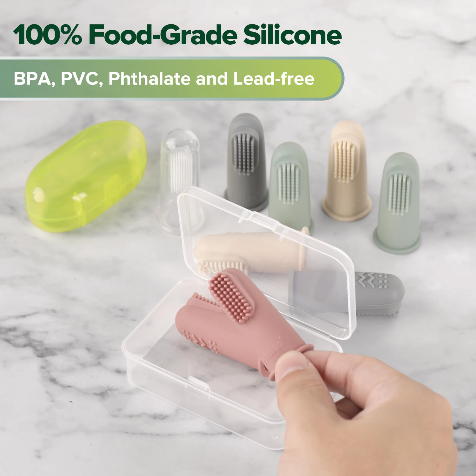 Nettoyage simple avec Haakaa brosse-doigt bébé