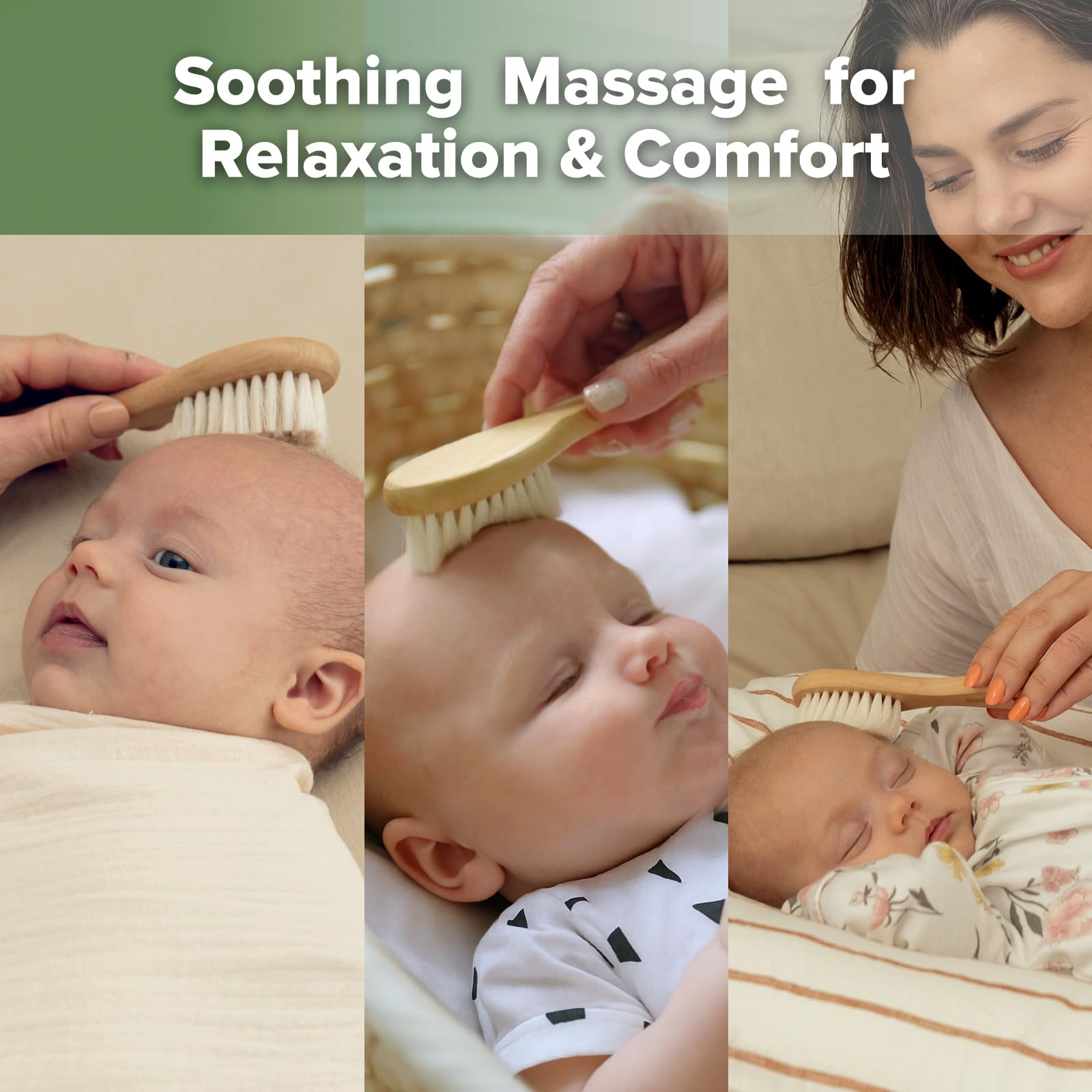 Brosse Haakaa nourrisson massage cuir chevelu pour relaxation