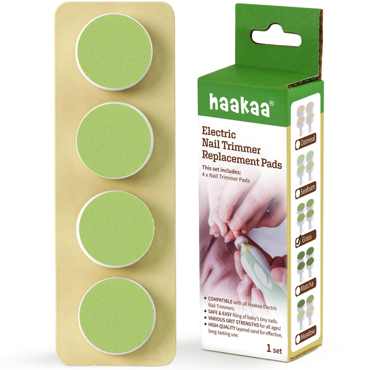 Haakaa tampons remplacement pour lime électrique — prolonge l'usage en douceur.