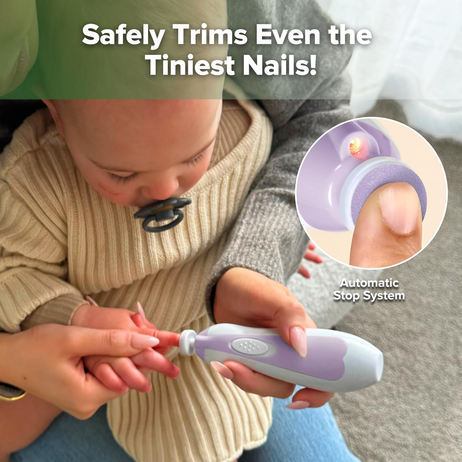 Haakaa têtes interchangeables pour ongles, polyvalentes et faciles à remplacer.