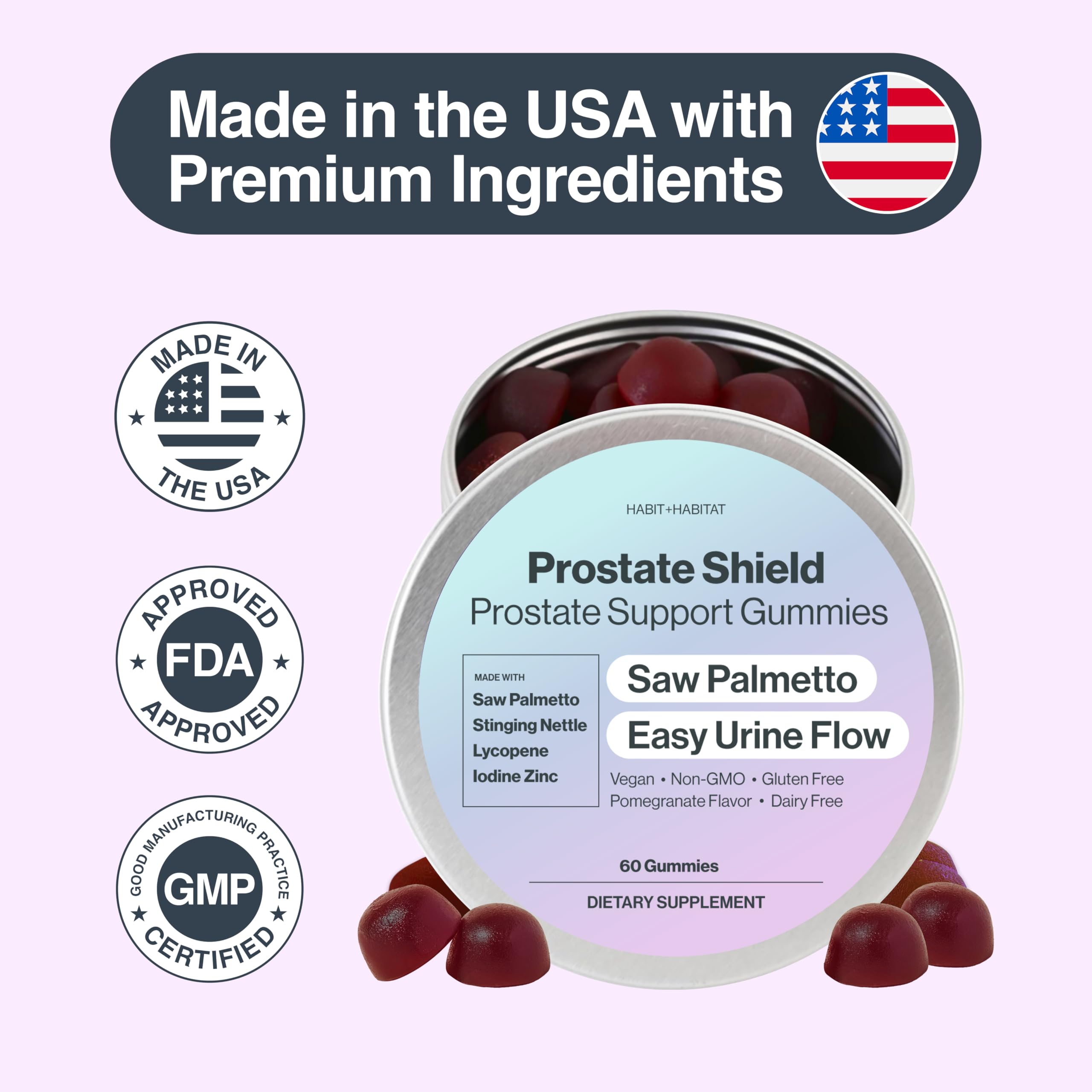 Fabriqué aux États-Unis et certifié GMP pour Habit + Habitat.