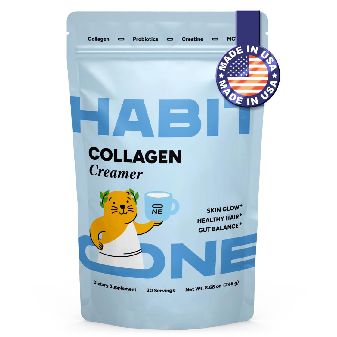 Habit One crème café lait de coco et MCT, texture onctueuse pour café