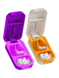 Pince à pilules Hafigigi avec verrou de sécurité Purple-Blue, pratique au quotidien.