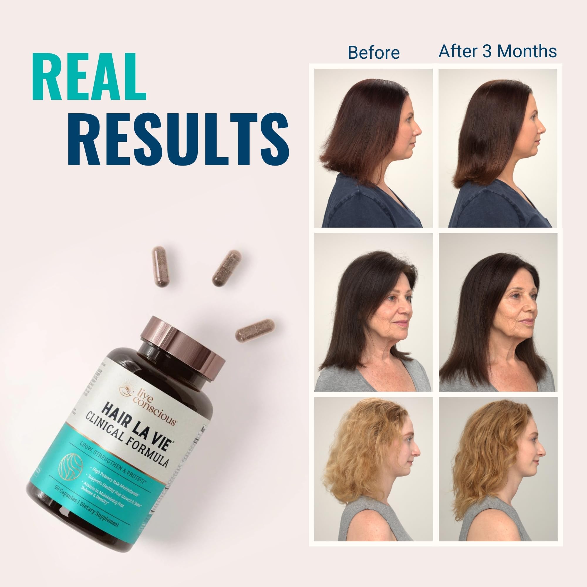 Hair La Vie étiquette produit – label clair et informatif.