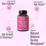 Hair Thickness Maximizer: capsules cohosh et biotine pour soutien capillaire quotidien.