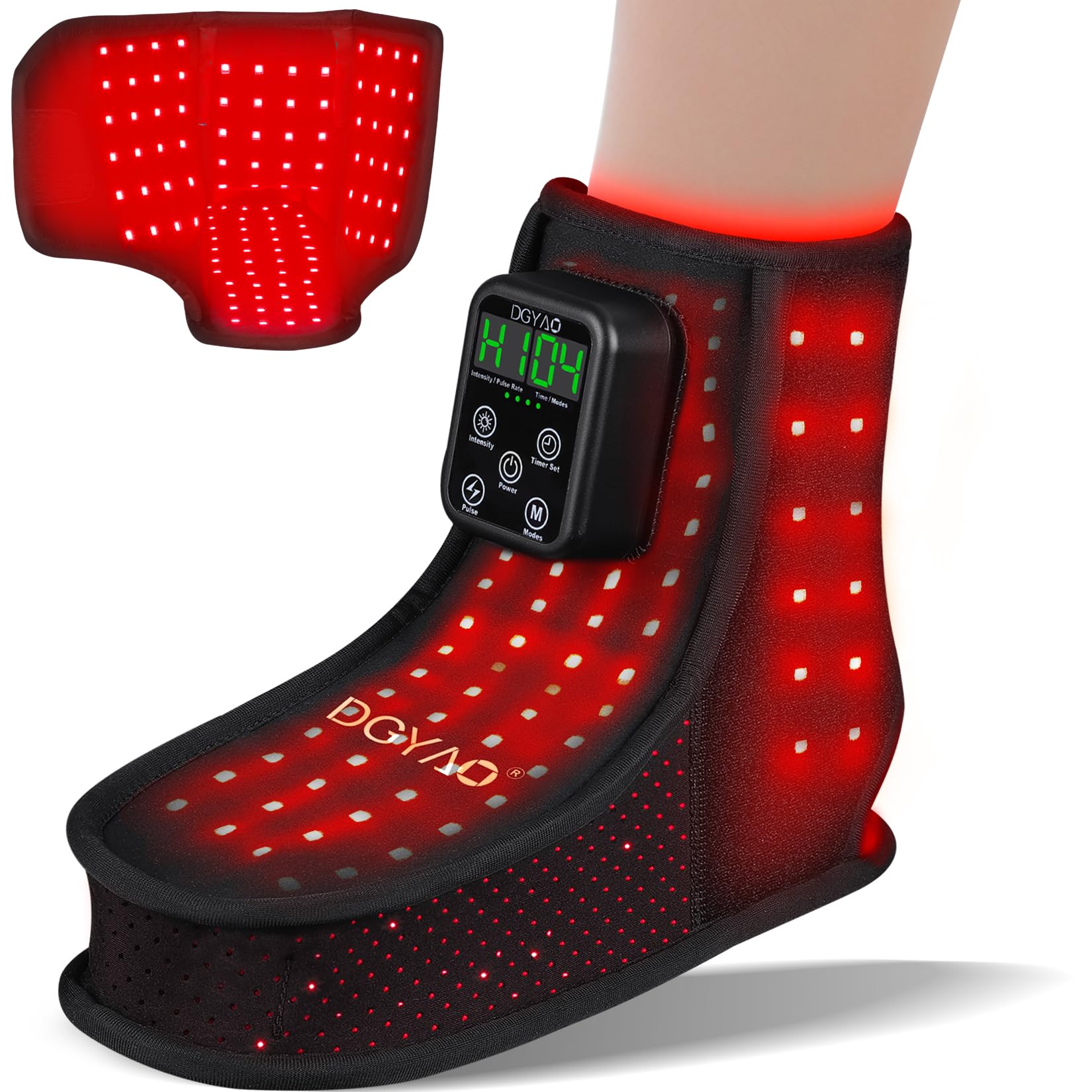 HAIYUE wrap-pieds 660nm: lumière rouge apaisante pour les pieds.